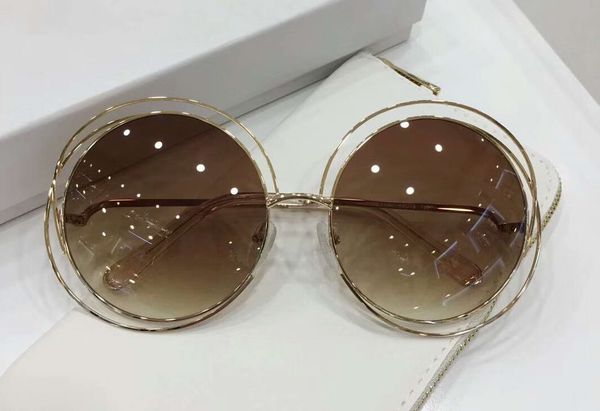 женщины 114s золото / светло-коричневый кристалл мода круглые солнцезащитные очки occhiali да единоличное sunglass eyewear новые с коробкой, White;black 
женщины 114s золото / светло-коричневый кристалл мода круглые солнцезащитные очки occhiali да единоличное sunglass eyewear новые с коробкой, White;black