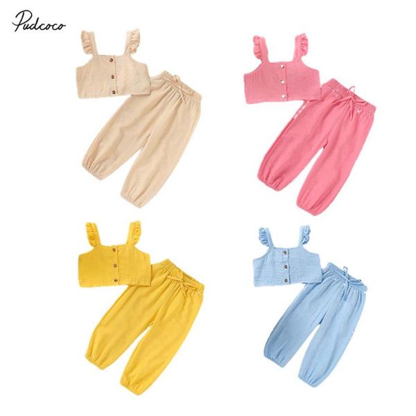 baby summer clothing toddler baby girls sling crops t-shirt+pants trousers pants 2pcs solid casual clothes outfits, White
baby summer clothing toddler baby girls sling crops t-shirt+pants trousers pants 2pcs solid casual clothes outfits, White