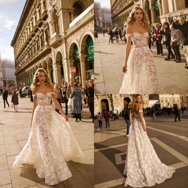berta simple wedding dresses off shoulder appliques lace a line wedding gowns sweep train vestidos de novia, White
berta simple wedding dresses off shoulder appliques lace a line wedding gowns sweep train vestidos de novia, White