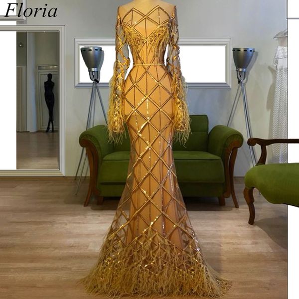 new elegant gold long formal evening dress 2019 mermaid feathers arabic couture vestidos de fiesta prom dress party abiye, White;black
new elegant gold long formal evening dress 2019 mermaid feathers arabic couture vestidos de fiesta prom dress party abiye, White;black
