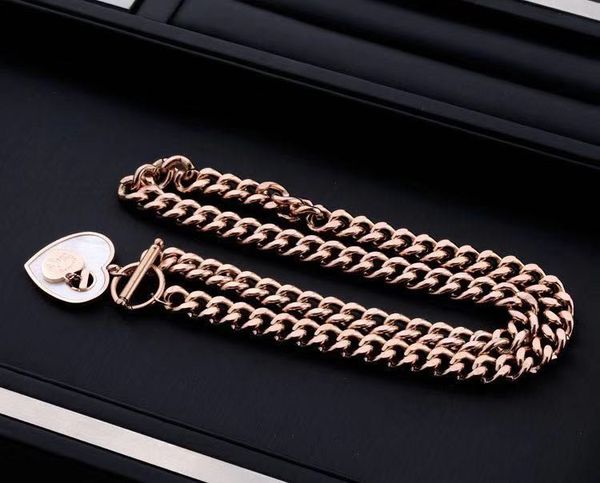 luxury designer jewelry women necklace brand t necklace white double love pendant necklace stainless steel rough chain, Silver
luxury designer jewelry women necklace brand t necklace white double love pendant necklace stainless steel rough chain, Silver