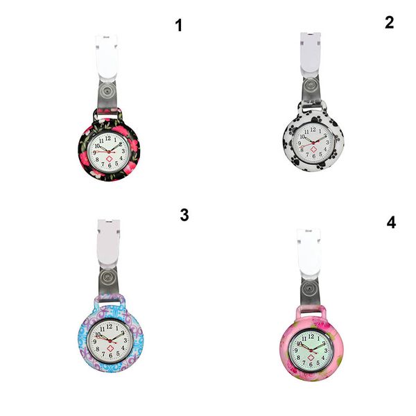 fashion nurses doctor quartz fob watch silicone case band pocket watch gm, Slivery;golden