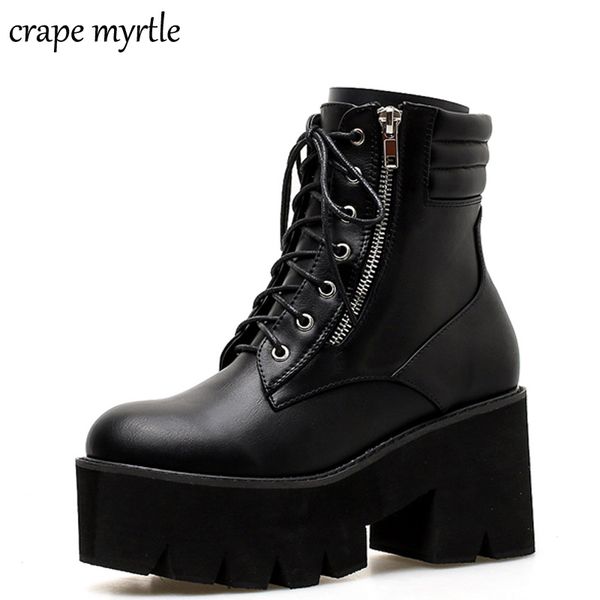 snow shoes lace up boots platform shoes ankle boots high heel motorcycle women winter chunky yma428, Black
snow shoes lace up boots platform shoes ankle boots high heel motorcycle women winter chunky yma428, Black