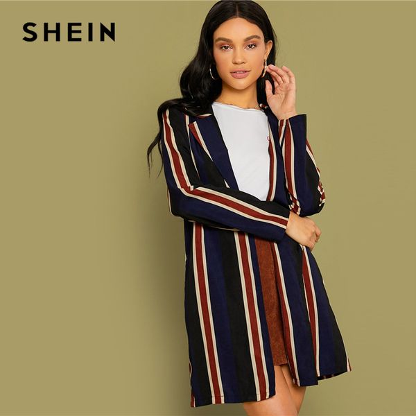 shein multicolor notch collar striped long coat women spring autumn lapel collar long sleeve casual outwear coats, Black;brown
shein multicolor notch collar striped long coat women spring autumn lapel collar long sleeve casual outwear coats, Black;brown