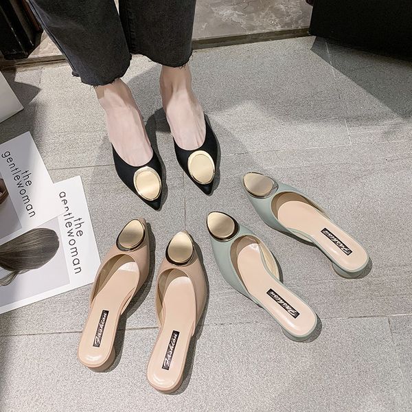 cover toe loafers square heel female shoes mules for women 2020 ladies' slippers shallow med low pointed block new slides, Black
cover toe loafers square heel female shoes mules for women 2020 ladies' slippers shallow med low pointed block new slides, Black