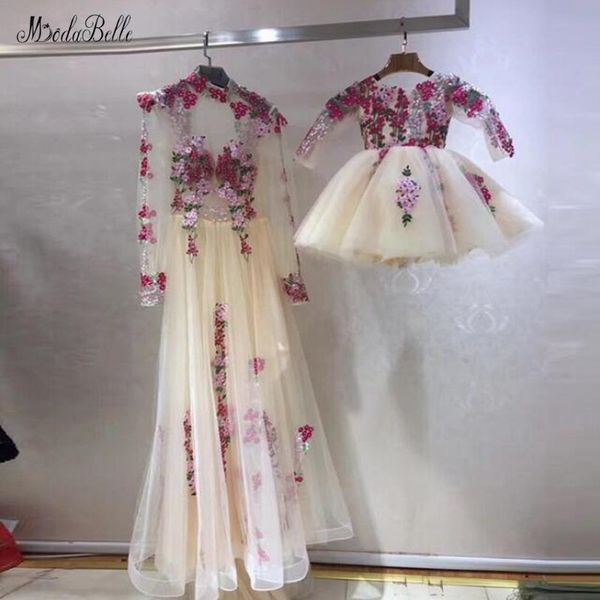 modabelle saudi arabia floral flowers evening dress vestido formal long sleeve mother and daughter prom dresses avond jurk, White;black
modabelle saudi arabia floral flowers evening dress vestido formal long sleeve mother and daughter prom dresses avond jurk, White;black