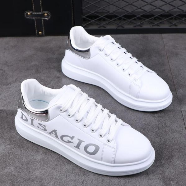 luxe little white shoes letter style platform casual shoes couple leather men's large size versio, Black
luxe little white shoes letter style platform casual shoes couple leather men's large size versio, Black