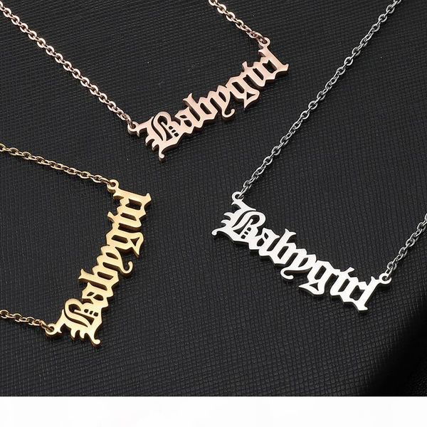 baby girl necklace old english letter babygirl pendants necklaces stainless steel chain choker birthday gift girlfriend jewelry, Silver
baby girl necklace old english letter babygirl pendants necklaces stainless steel chain choker birthday gift girlfriend jewelry, Silver