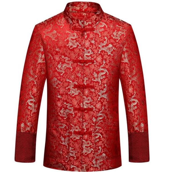 middle-aged jacket men chinese tunic suit damask jacquard dragon coat mens tang suit chinese style stand collar long sleeve blue, White;black
middle-aged jacket men chinese tunic suit damask jacquard dragon coat mens tang suit chinese style stand collar long sleeve blue, White;black
