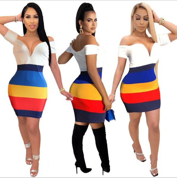 2020 cute thin slim tight striped bag hip short sleeve pencil knit skirt women's skirt summer dress, Black;gray
2020 cute thin slim tight striped bag hip short sleeve pencil knit skirt women's skirt summer dress, Black;gray