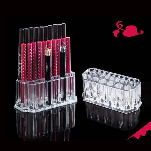 clear acrylic 26 grids lipstick holder jewelry organizer eyeliner pencil stand holder cosmetic storage box makeup brushes shelf, Black
clear acrylic 26 grids lipstick holder jewelry organizer eyeliner pencil stand holder cosmetic storage box makeup brushes shelf, Black