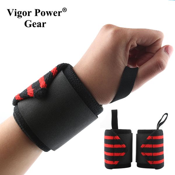 vigor power gear elastic wrist wraps powerlifting wrist supports weight training hook loop grip, Black;red
vigor power gear elastic wrist wraps powerlifting wrist supports weight training hook loop grip, Black;red