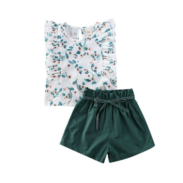 2020 infant baby girls kids summer clothes flower sleeveless chiffon vest + shorts pants tracksuits 2pcs 1-5y, White
2020 infant baby girls kids summer clothes flower sleeveless chiffon vest + shorts pants tracksuits 2pcs 1-5y, White