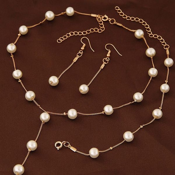 2019 fashion women delicate classy jewelry faux pearl necklace earring bracelet jewelry set, Silver
2019 fashion women delicate classy jewelry faux pearl necklace earring bracelet jewelry set, Silver