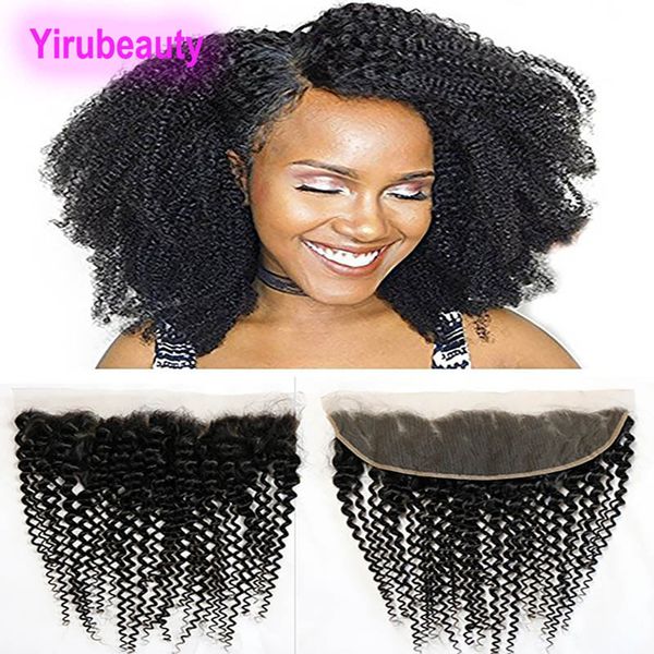 brazilian virgin hair 13x4 lace frontal kinky curly with baby hair ear to ear kinky curly closures, Black;brown 
brazilian virgin hair 13x4 lace frontal kinky curly with baby hair ear to ear kinky curly closures, Black;brown
