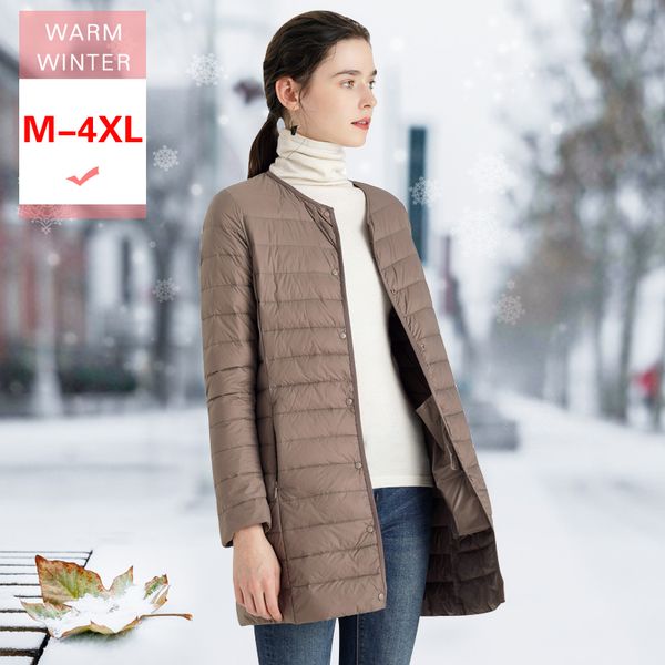 m-4xl new autumn winter women white duck down jacket female ultra light long slim thin casual down coat round collar warm liner, Black
m-4xl new autumn winter women white duck down jacket female ultra light long slim thin casual down coat round collar warm liner, Black