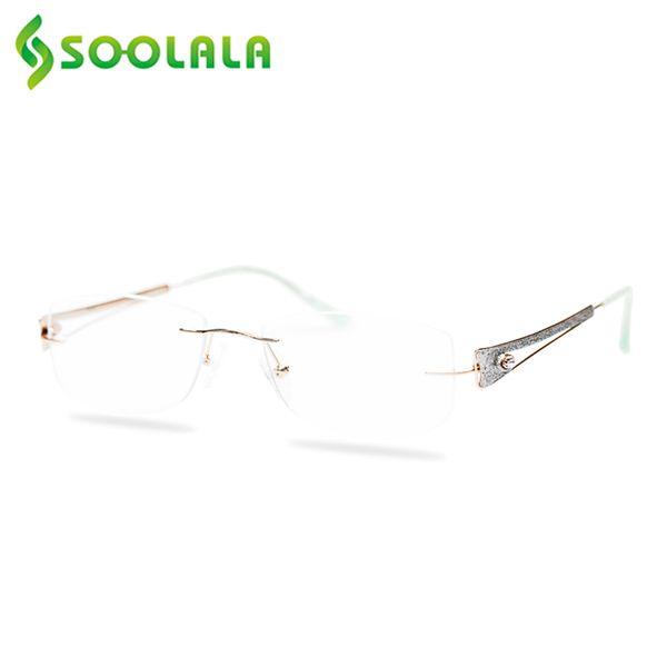 soolala rimless anti blue light reading glasses with rhinestone women alloy eyeglasses frame presbyopic glasses w/ gift package, White;black
soolala rimless anti blue light reading glasses with rhinestone women alloy eyeglasses frame presbyopic glasses w/ gift package, White;black