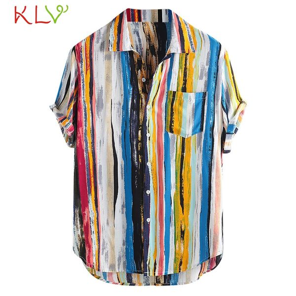 blouse shirt men summer rainbow color pocket short sleeve retro casual shirt harajuku homme jogging clothes 19may, White;black
blouse shirt men summer rainbow color pocket short sleeve retro casual shirt harajuku homme jogging clothes 19may, White;black