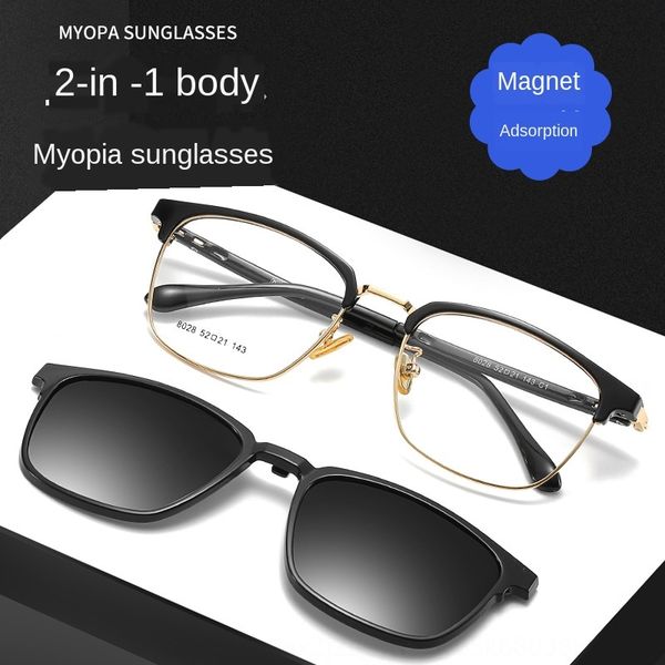 magnetic mirror eyebrow metal frame with myopia frame two-in-one clip polarizer polarizer for men and women, Silver
magnetic mirror eyebrow metal frame with myopia frame two-in-one clip polarizer polarizer for men and women, Silver