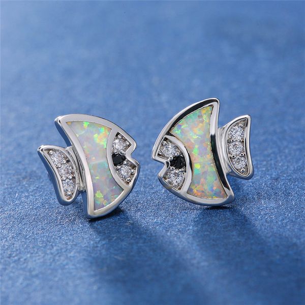 white/blue fire opal fish stud earrings for women 925 silver birthstone jewelry female cute animal vintage fashion earrings gift, Golden;silver
white/blue fire opal fish stud earrings for women 925 silver birthstone jewelry female cute animal vintage fashion earrings gift, Golden;silver