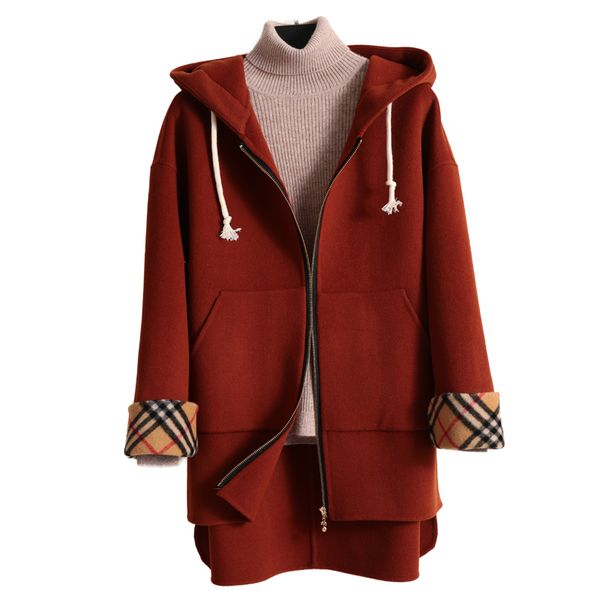 smpevrg autumn winter hooded women coat double-sided fabric overcoat fashion long sleeve loose zipper casual coats women jacket, Black
smpevrg autumn winter hooded women coat double-sided fabric overcoat fashion long sleeve loose zipper casual coats women jacket, Black