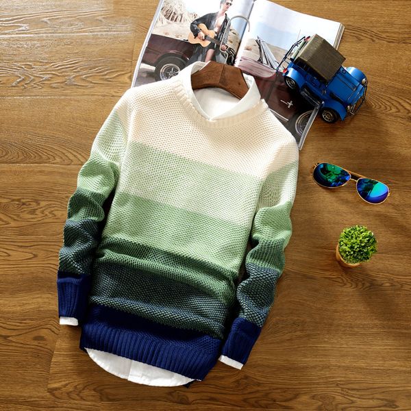 titmsny 2018 casual men sweater new fashion round neck stripe pullover sweater cotton winter knitting warm solid, White;black
titmsny 2018 casual men sweater new fashion round neck stripe pullover sweater cotton winter knitting warm solid, White;black