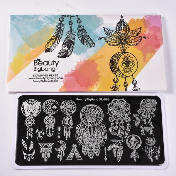 beautybigbang 6*12cm rectangle nail stamping image plate dreamcatcher feather nail art stamp template stencil nails tool xl-066, White
beautybigbang 6*12cm rectangle nail stamping image plate dreamcatcher feather nail art stamp template stencil nails tool xl-066, White