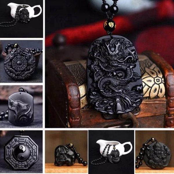 lucky amulet buddha pendant necklace natural stone chain bead obsidian wolf head dragon figure tengfeng lucky wish elephant gift, Silver
lucky amulet buddha pendant necklace natural stone chain bead obsidian wolf head dragon figure tengfeng lucky wish elephant gift, Silver