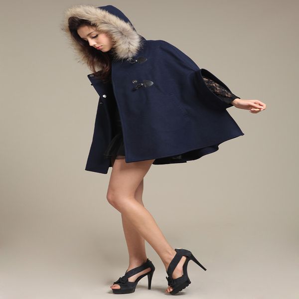 short casual fashion cloak cape coat women fur hooded black 2019 spring fashion women clothes ladies coats sobretudo feminino, White;black
short casual fashion cloak cape coat women fur hooded black 2019 spring fashion women clothes ladies coats sobretudo feminino, White;black