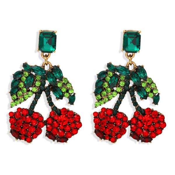 hysecmao new arrival fashion fruits cherry hanging earrings for women bright crystal drop earrings statement jewelry gift, Silver
hysecmao new arrival fashion fruits cherry hanging earrings for women bright crystal drop earrings statement jewelry gift, Silver