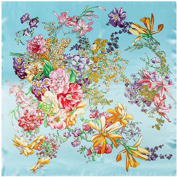 scarves 90cm * 90cm new butterfly flower lady silk scarves large square scarf 35, Blue;gray
scarves 90cm * 90cm new butterfly flower lady silk scarves large square scarf 35, Blue;gray