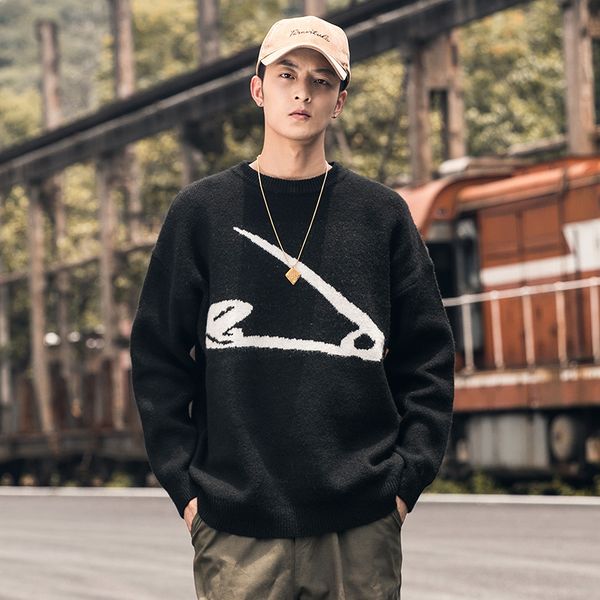 men sweater 2020 new spring o neck print casual pullover men's sweater pull homme hip hop men plus size5xl, White;black
men sweater 2020 new spring o neck print casual pullover men's sweater pull homme hip hop men plus size5xl, White;black