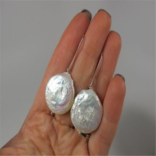 17-18mm white coin baroque pearl earrings silver hook fashion natural women gift mesmerizing jewelry luxury dangler flawless
17-18mm white coin baroque pearl earrings silver hook fashion natural women gift mesmerizing jewelry luxury dangler flawless