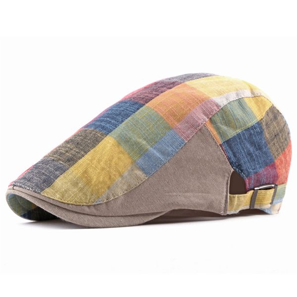 2020 new fashion plaid cotton hats for men women outdoor casual berets caps beret spring summer thin section, Blue;gray
2020 new fashion plaid cotton hats for men women outdoor casual berets caps beret spring summer thin section, Blue;gray
