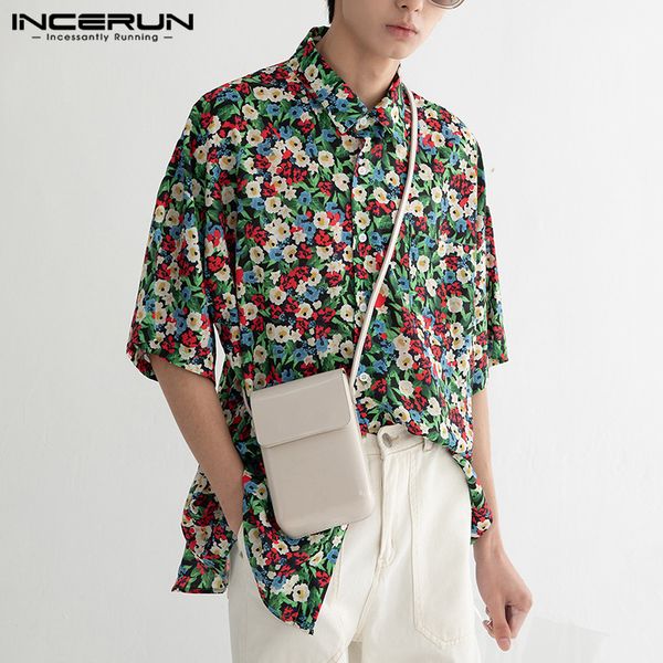 men's casual shirts incerun fashion men hawaiian shirt summer floral printed short sleeve 2021 loose vacation brand lapel blouse street, White;black
men's casual shirts incerun fashion men hawaiian shirt summer floral printed short sleeve 2021 loose vacation brand lapel blouse street, White;black