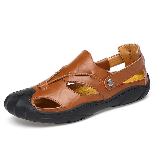 men casual leather sandals for home beach size 38-46 classic style male brand fashion summer shoes leather slippers, Black
men casual leather sandals for home beach size 38-46 classic style male brand fashion summer shoes leather slippers, Black