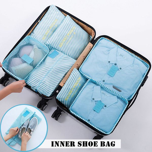 7pcs/set trip luggage organizer clothes finishing kit storage bag cosmetic toiletrie storage bag home travel accessories, Black
7pcs/set trip luggage organizer clothes finishing kit storage bag cosmetic toiletrie storage bag home travel accessories, Black