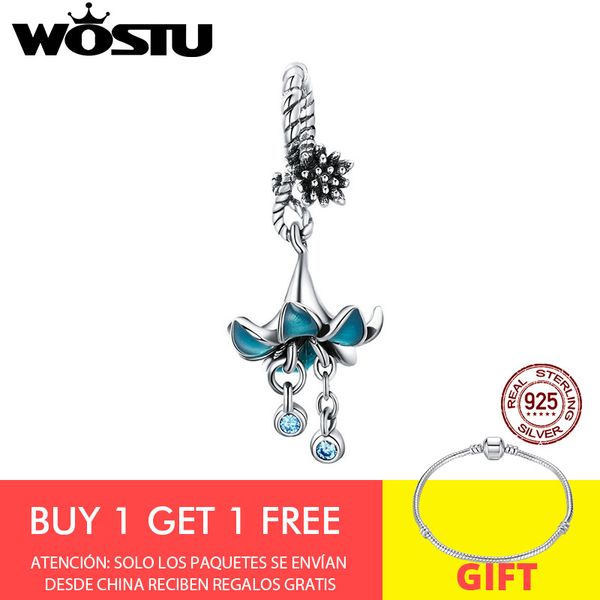 wostu luxury 925 sterling silver blue flower orchid beads charm fit original bracelet pendant for women jewelry making ctc034, Bronze;silver
wostu luxury 925 sterling silver blue flower orchid beads charm fit original bracelet pendant for women jewelry making ctc034, Bronze;silver
