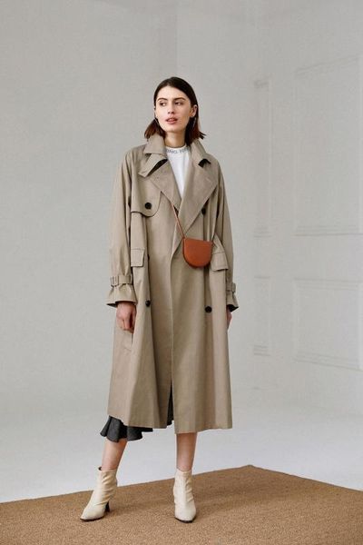 uk new fashion 2020 fall /autumn casual double breasted simple classic long trench coat with belt chic female windbreaker, Tan;black
uk new fashion 2020 fall /autumn casual double breasted simple classic long trench coat with belt chic female windbreaker, Tan;black