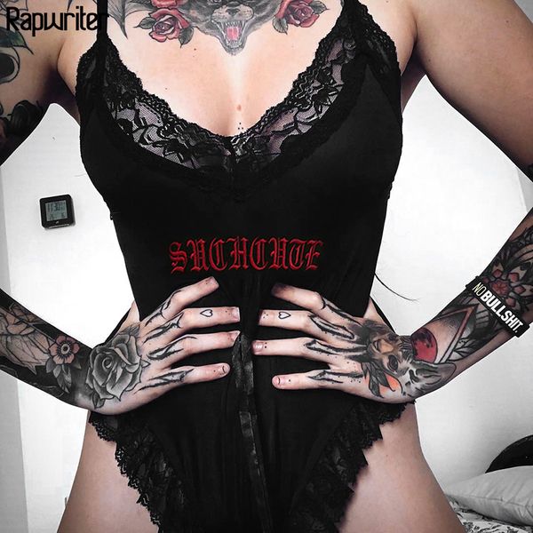rapwriter v-neck letter embroidery strap lace bodysuit women 2019 spring adjustable waist belt stretch open crotch bodysuit, Black;white
rapwriter v-neck letter embroidery strap lace bodysuit women 2019 spring adjustable waist belt stretch open crotch bodysuit, Black;white