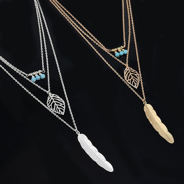 2018 fashion feather leaf long chain necklace for women bohemian ethnic multi-layered beaded necklace statement jewelry 982, Silver
2018 fashion feather leaf long chain necklace for women bohemian ethnic multi-layered beaded necklace statement jewelry 982, Silver