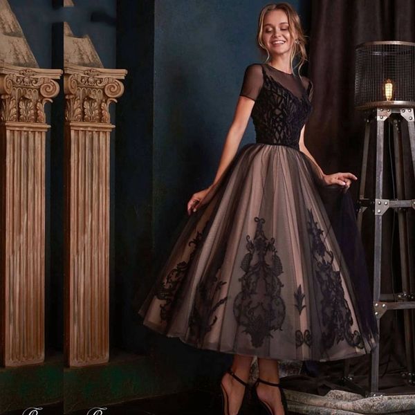 new arrival dubai muslim evening dress short sleeve black lace appliques evening gowns 2020 abendkleider formal dress party, Black;red
new arrival dubai muslim evening dress short sleeve black lace appliques evening gowns 2020 abendkleider formal dress party, Black;red