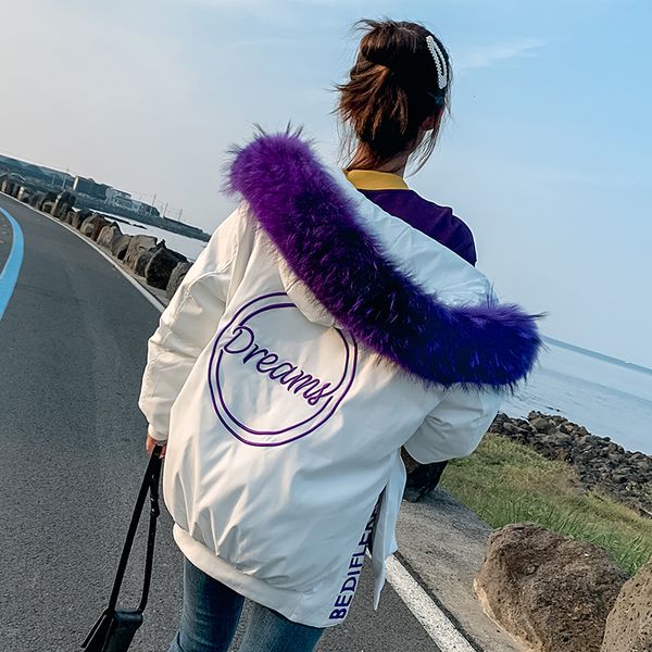 2019 winter fur collar down parka women's waterproof coat jacket large size loose winter warm thick parka women jacket, Black
2019 winter fur collar down parka women's waterproof coat jacket large size loose winter warm thick parka women jacket, Black