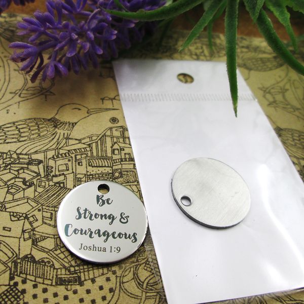 40pcs--"be strong courageous joshua 1 9"stainless steel charms more style for choosing diy charms pendants for necklace, Bronze;silver
40pcs--"be strong courageous joshua 1 9"stainless steel charms more style for choosing diy charms pendants for necklace, Bronze;silver