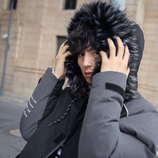 men's cotton clothing 2019 autumn and winter new loose double fur collar warm couple cotton clothes youth trend men's clothing, Black
men's cotton clothing 2019 autumn and winter new loose double fur collar warm couple cotton clothes youth trend men's clothing, Black