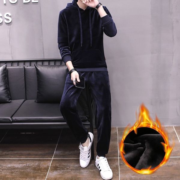 winter mens fleece lining joggers sweatshirt set casual hoodies tracksuit velvet couple two pieces long pants sets big size 3xl, Gray
winter mens fleece lining joggers sweatshirt set casual hoodies tracksuit velvet couple two pieces long pants sets big size 3xl, Gray