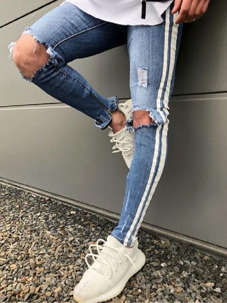 2020 new ripped jeans men patchwork hollow pants out printed pants beggar cowboys men jeans, Blue
2020 new ripped jeans men patchwork hollow pants out printed pants beggar cowboys men jeans, Blue