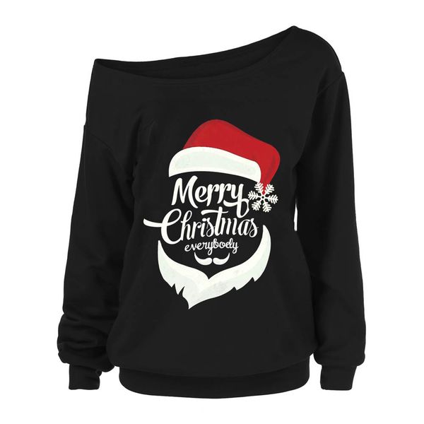 feitong women christmas santa print sweatshirts ladies causal off cold shoulder long sleeve pullover sudadera mujer, Black
feitong women christmas santa print sweatshirts ladies causal off cold shoulder long sleeve pullover sudadera mujer, Black