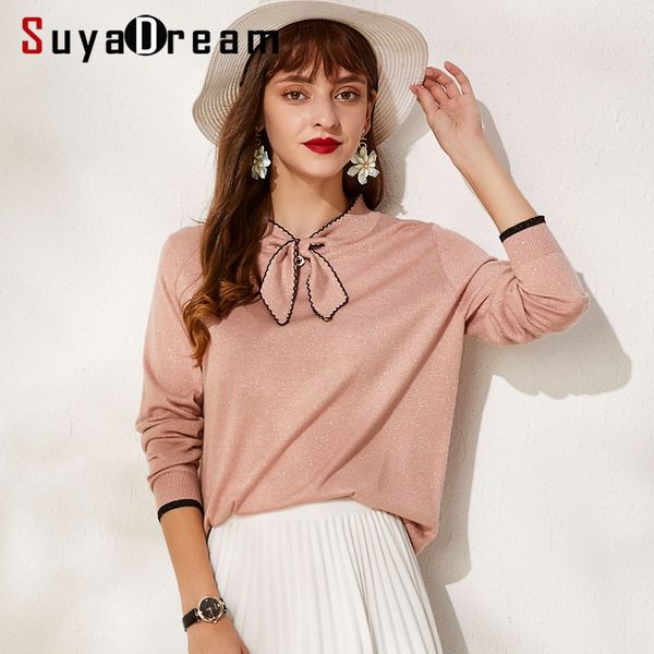 suyadream women wool pullovers solid scarf collar plian kints sweater 2019 fall winter knit top
suyadream women wool pullovers solid scarf collar plian kints sweater 2019 fall winter knit top