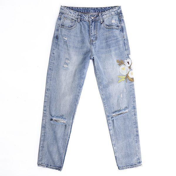 high waist ripped hole harem jeans woman spring summer women washed jeans pants vintage embroidery denim mujer, Blue
high waist ripped hole harem jeans woman spring summer women washed jeans pants vintage embroidery denim mujer, Blue